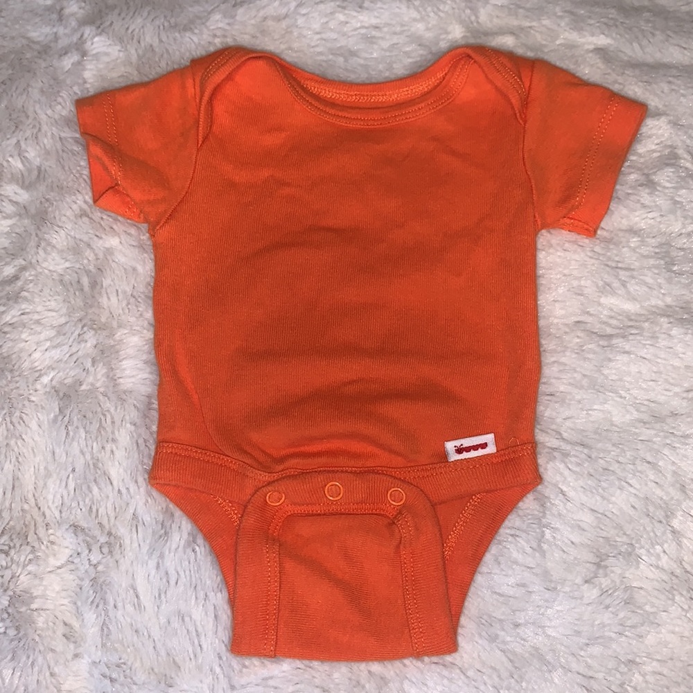 (3 for $10) Orange plain newborn bodysuit
